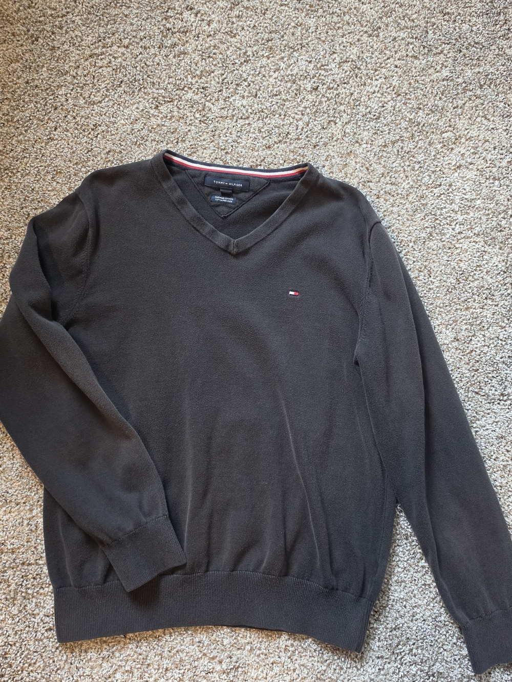 Tommy Hilfiger Men's V-Neck Sweater — Black